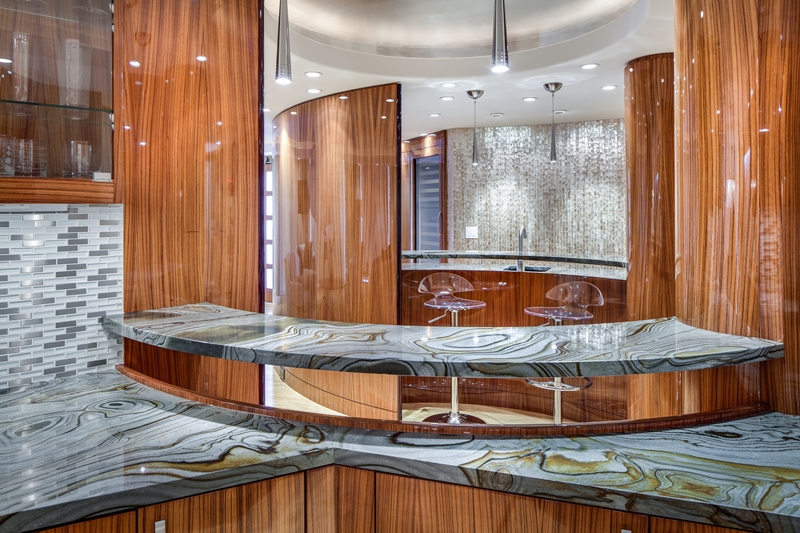 Suspended Wet Bar Counters